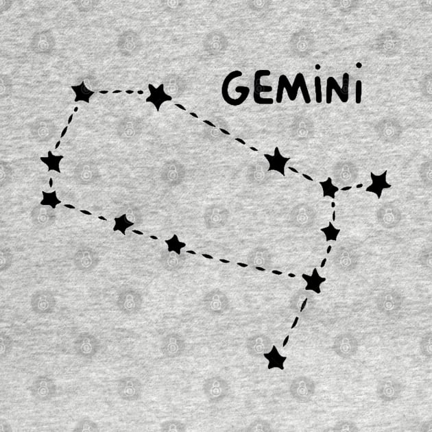 Zodiac Sign - Gemini Black by Uwaki
